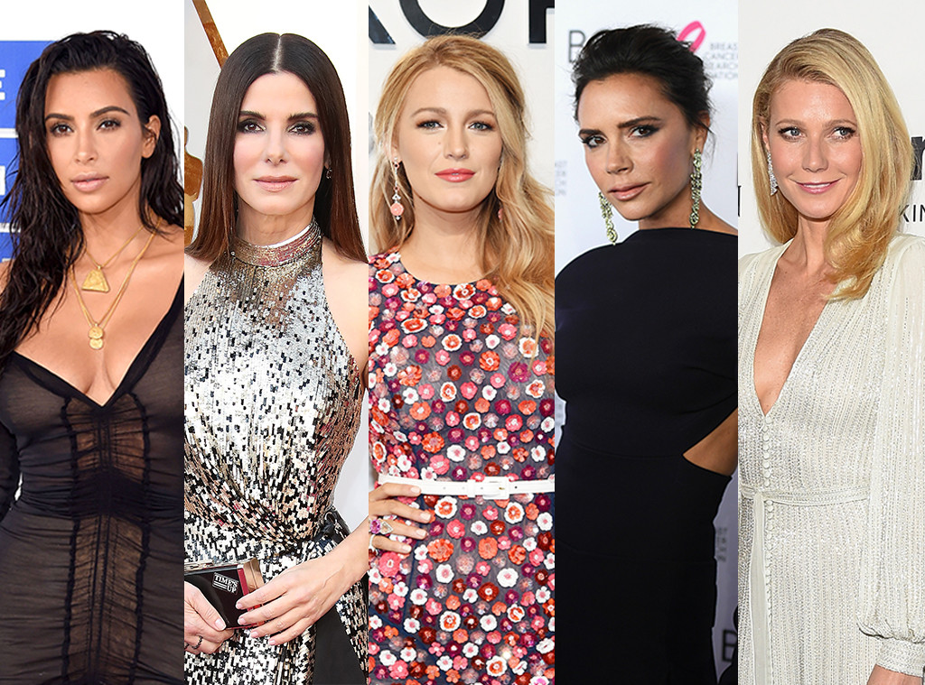 Kim Kardashian, Sandra Bullock, Blake Lively, Victoria Beckham, Gwyneth Paltrow 